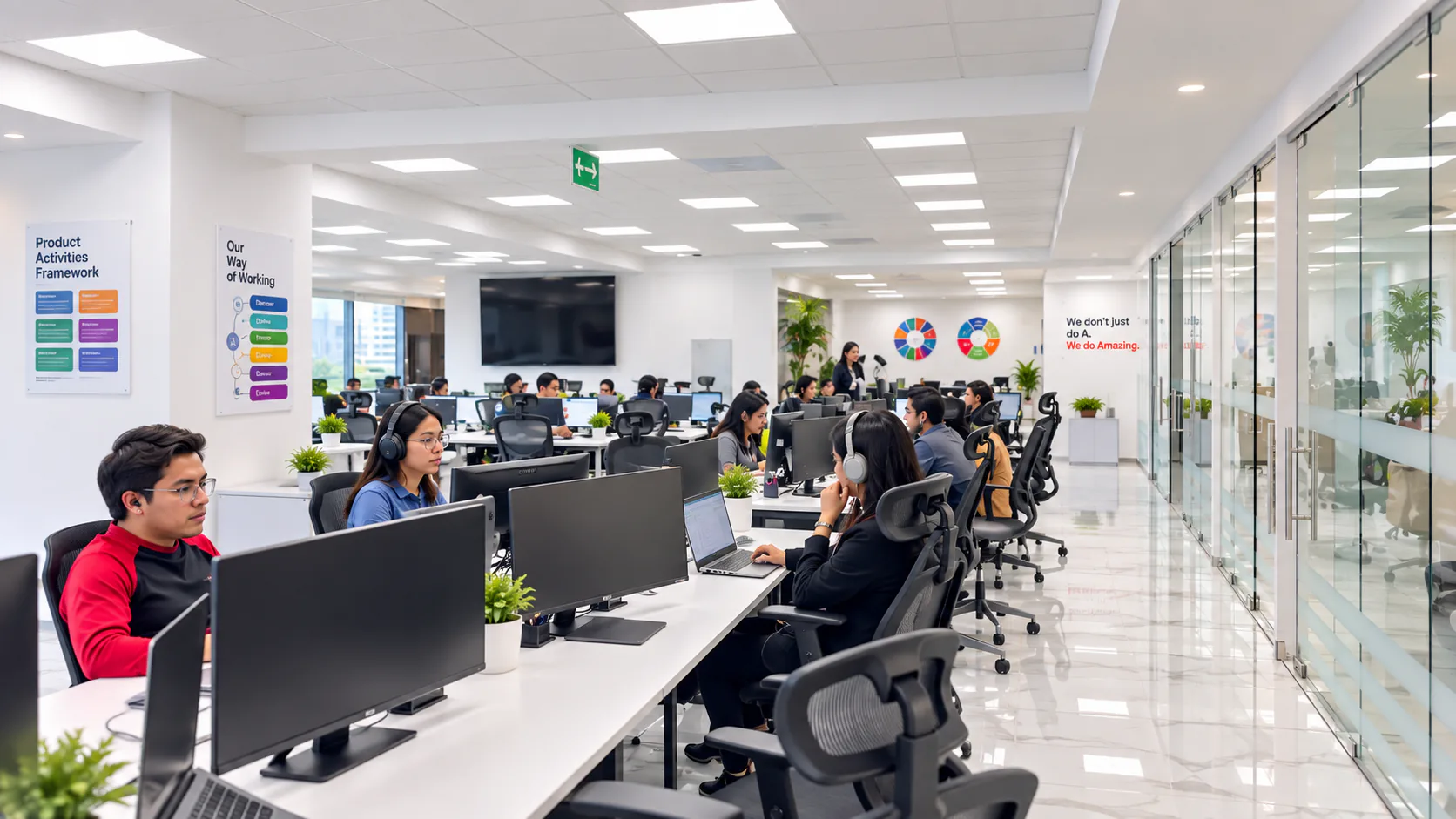 Equipo de Innovattia trabajando en la oficina