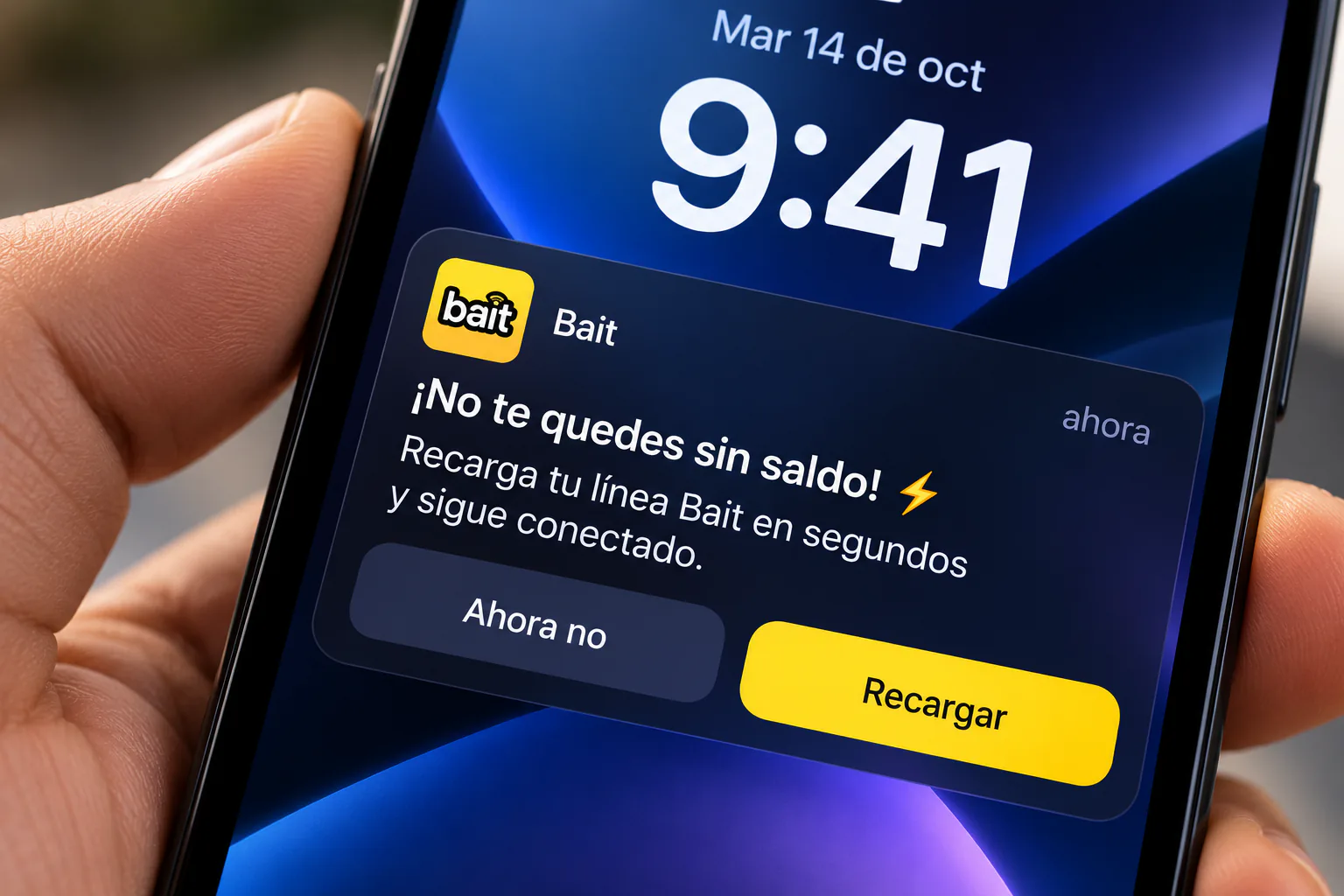 Recordatorios y reactivación con Push: ejemplo en pantalla